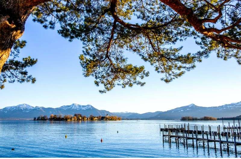 Chiemsee lake in Bavaria, Germany