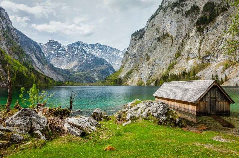 Lake Obersee in Bavaria, Germany