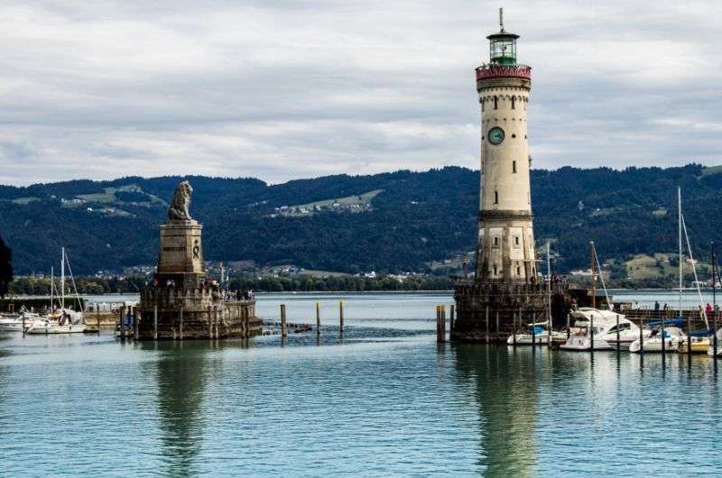 The lighthouse on Lindau Island, Bodensee, Germany
