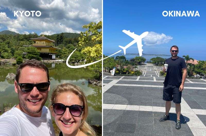 Flying from Kyoto to Okinawa with Ana Airlines, Japan
