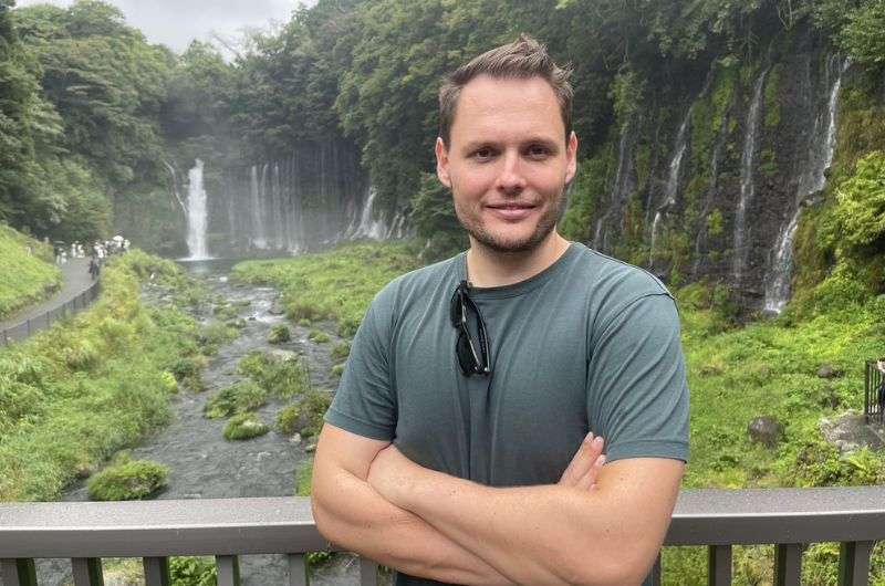 A tourist traveling in Japan