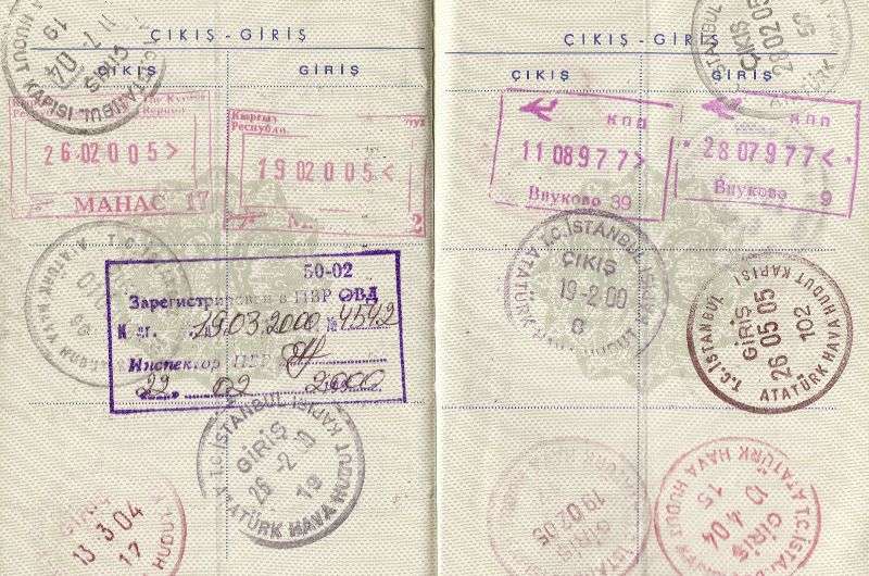 Passport document for travelling