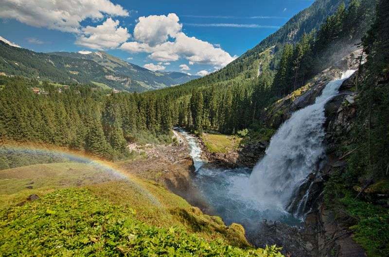 The Krimml Waterfalls in Austria