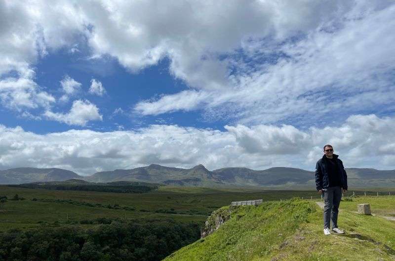 Travelling to Lealt Falls on Isle of Skye, Scotland