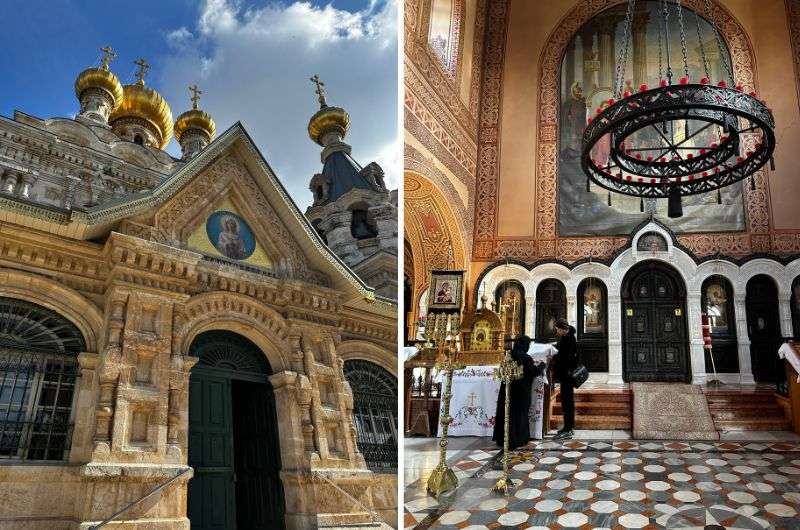 The Mary Magdalene church in Jerusalem, Israel