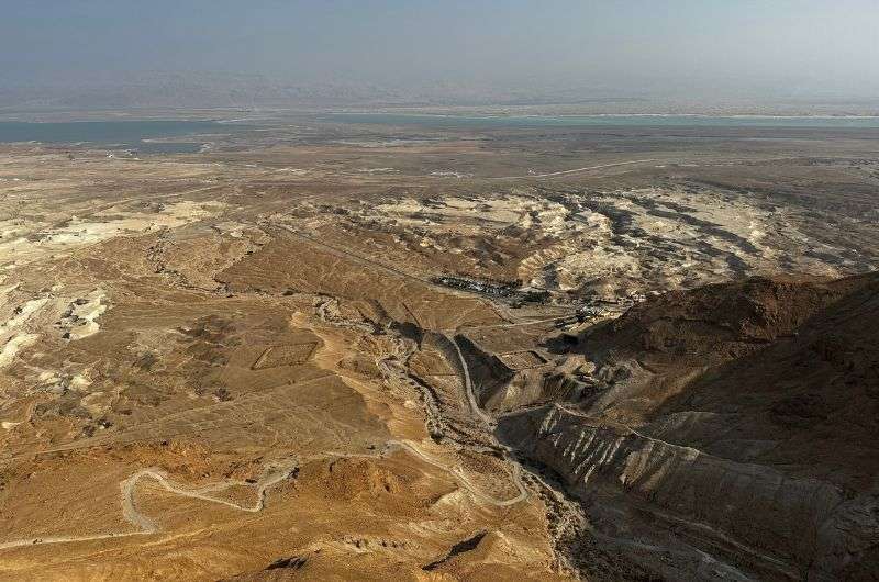 The view of Masada National Park, Israel