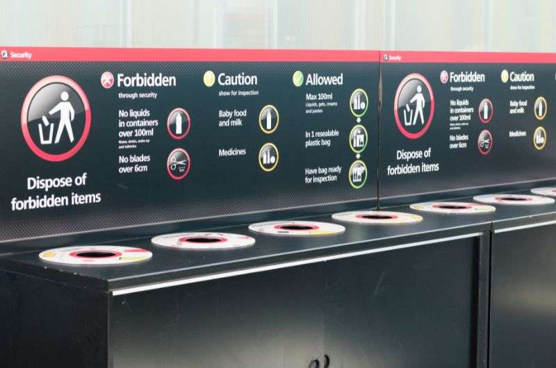Forbidden items on flight