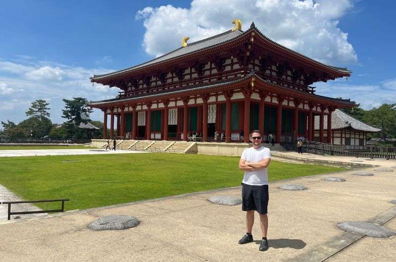 A tourist in Nagano, Japan