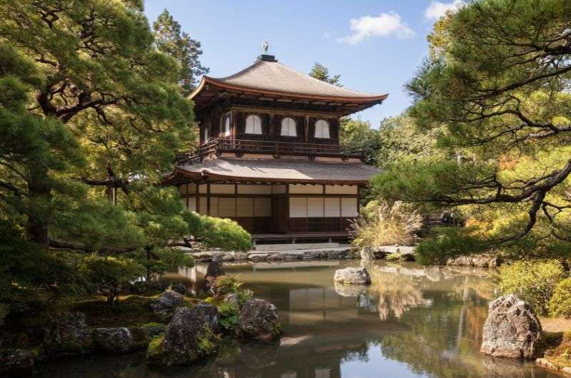 Ginkakuji temple in Kyoto, Japan