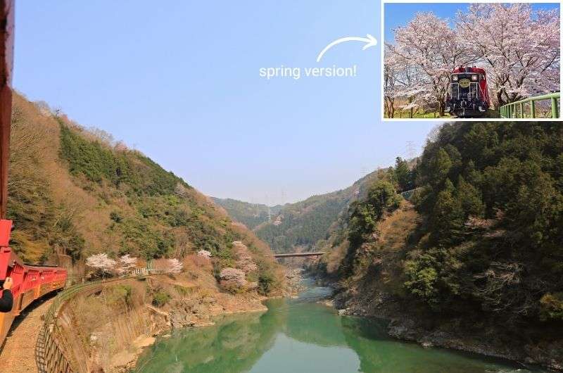 Sagano Romantic Train in Kyoto, Japan