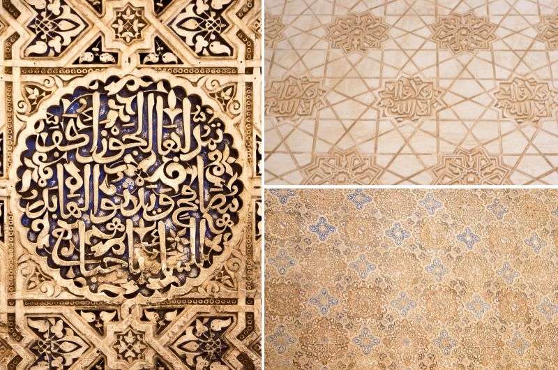Decorations of La Alhambra, Spain