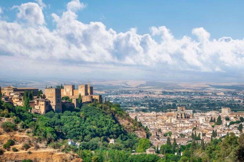 View of the Alhambra in Granada, Spain