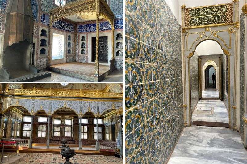 Interior decoration of Topkapi Palace in Istanbul, Turkey