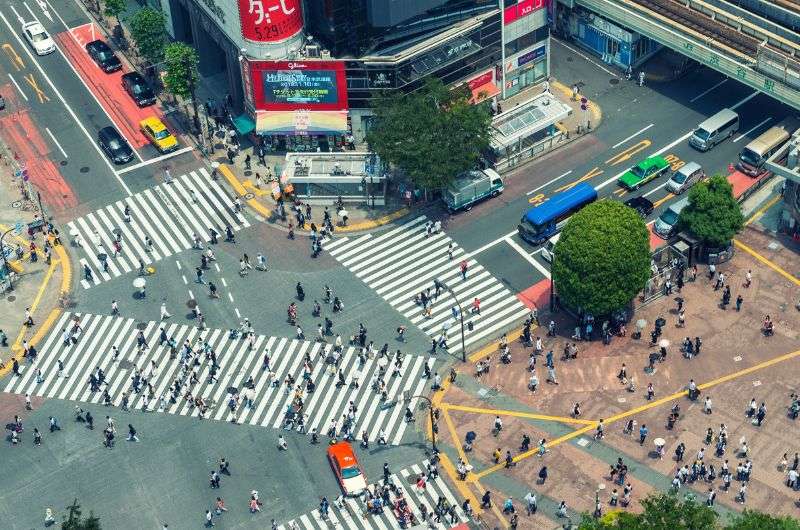 Shibuya Crossing in Tokyo, Japan