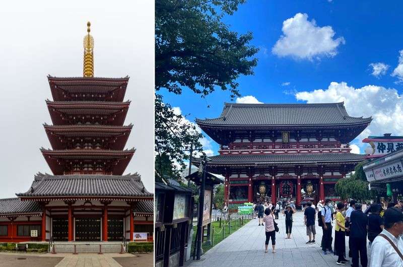 The Senso-ji temple and pagoda in Tokyo, Japan