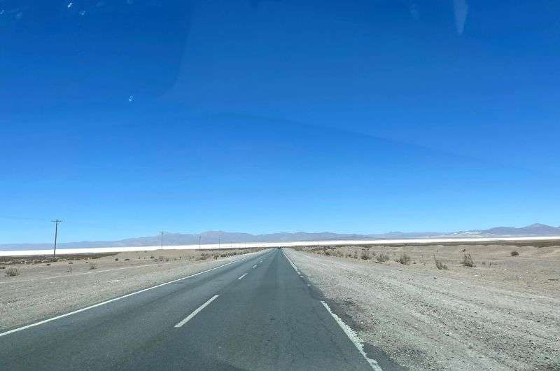 Driving to Salinas Grandes in Argentina