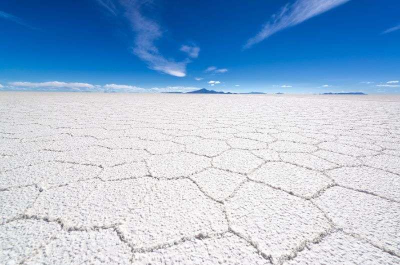 Uyuni salt flat in Bolivia