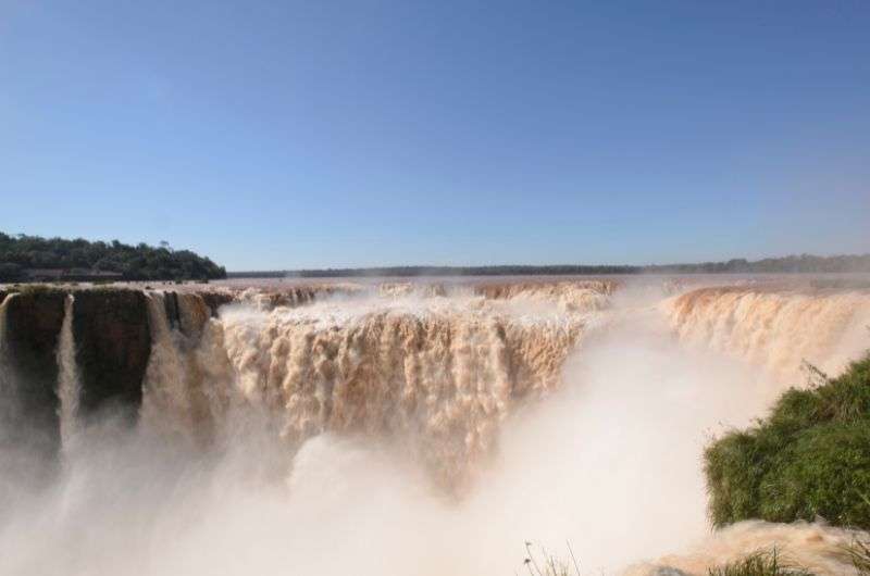 Devil’s Throat of Iguazu Falls in Argentina