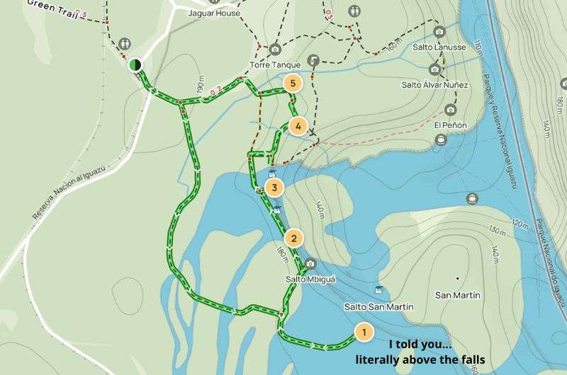 Map of the loop hike—Upper Circuit