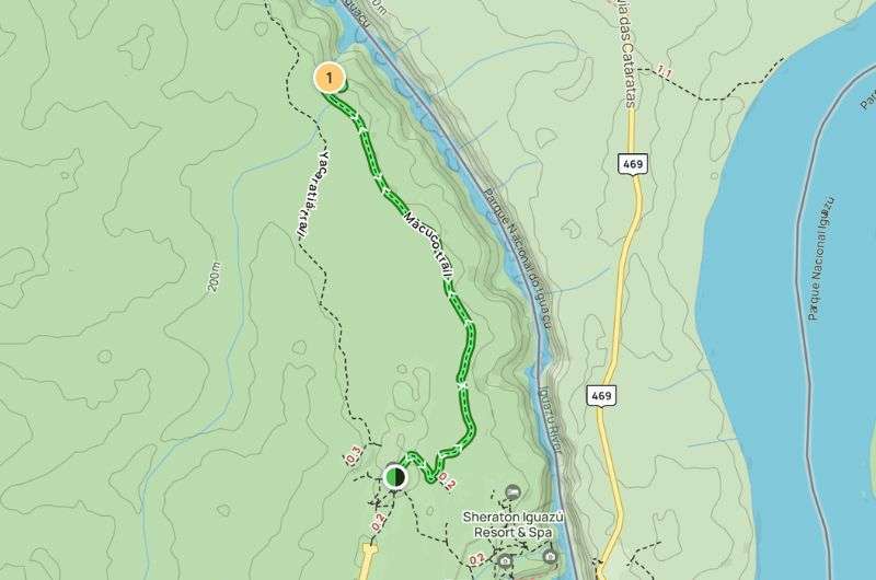 Map of the Macuco Trail Iguazu Falls