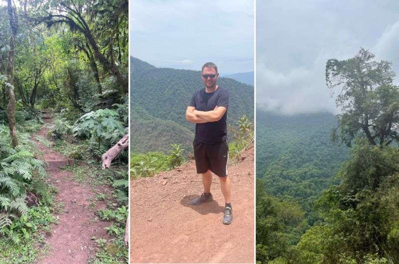 Hiking through the routes on Calilegua National Park in Argentina