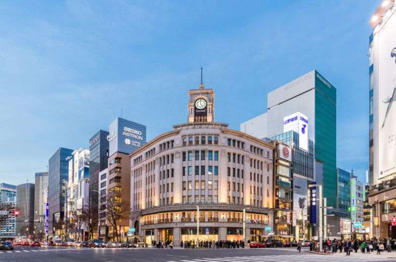 Walking around the Ginza district, Tokyo itinerary for 3 days