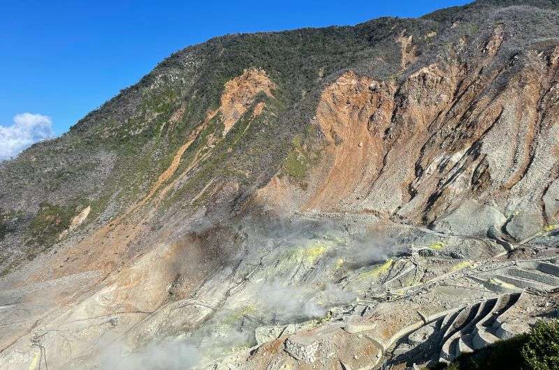 The Owakudani volcano in Hakone, Japan