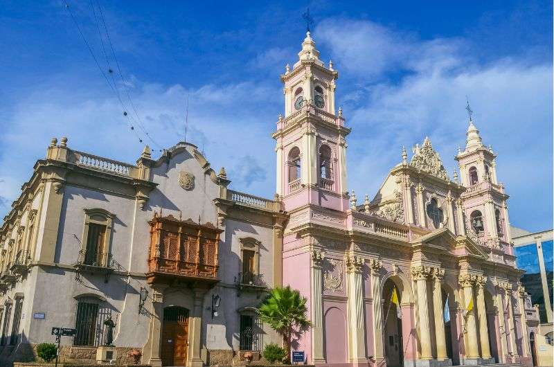 Visiting Cathedral of Salta on day 1 of Jujuy and Salta itinerary, Argentina