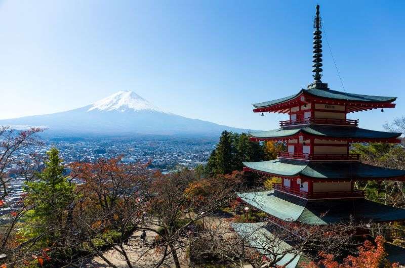 Chureito Pagoda view in Hakone, Japan