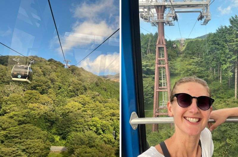 Getting the Hakone ropeway in Japan