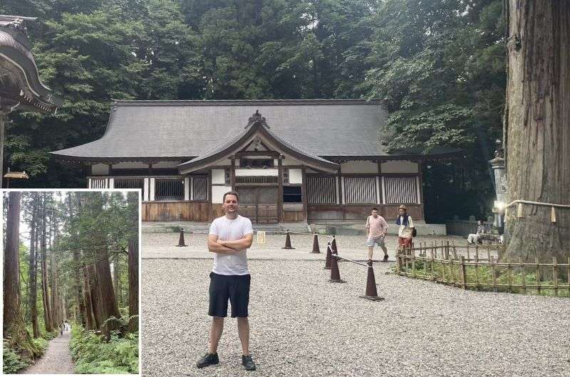 PHoto with one of the Togakushi shrines near Nagano, Japan
