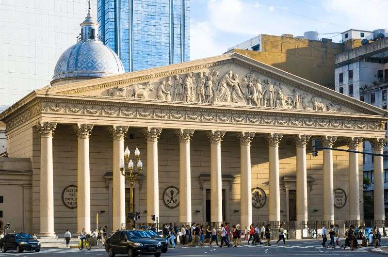 Visiting Metropolitna Cathedral in Buenos Aires, Argentina