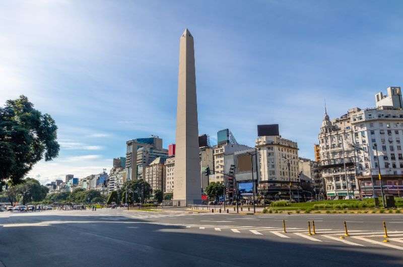 Visiting Obelisco in Buenos Aires, Argentina