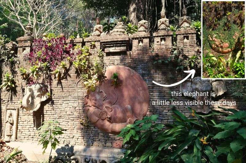 Elephant statues at Wat Pha Lat, Chiang Mai