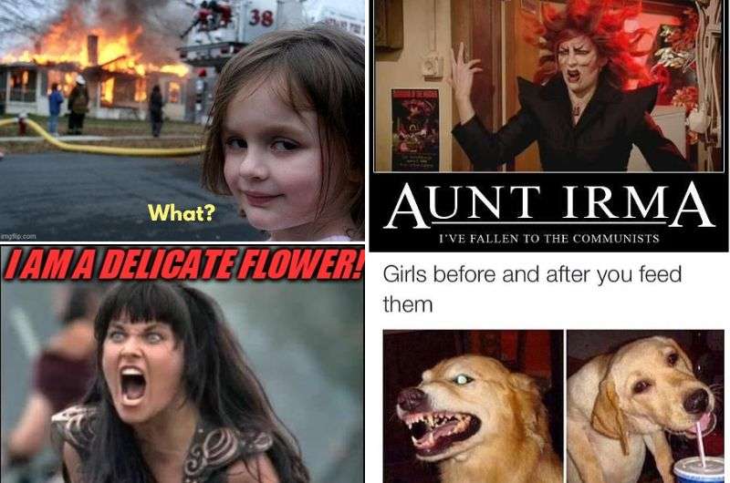 Memes showing bad girl energy