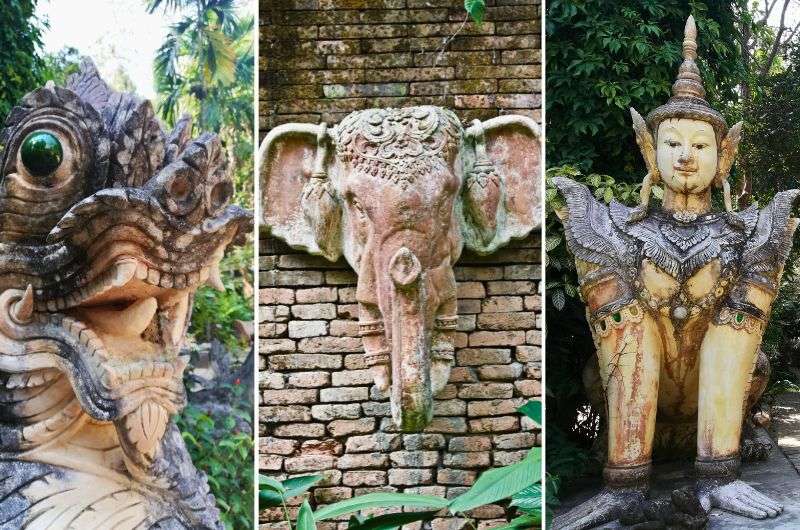 Wat Pha Lat temple statues in Thailand