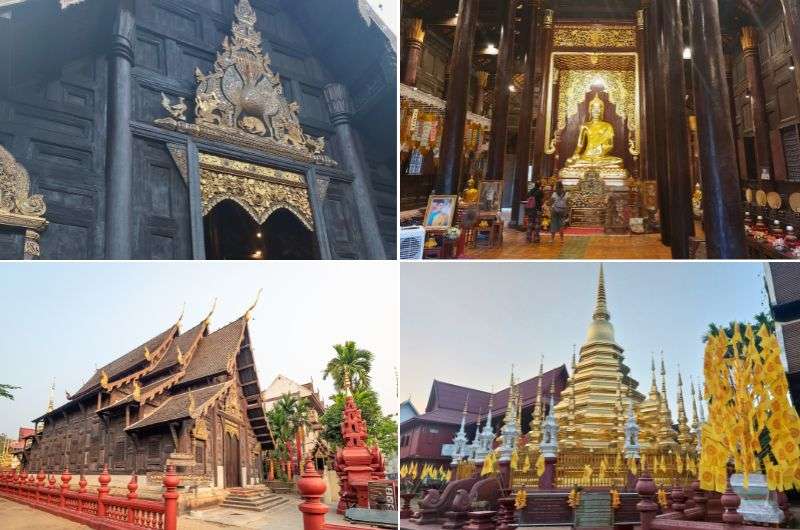 Wat Phan Tao exterior and interior, Chiang Mai best temples, Thailand