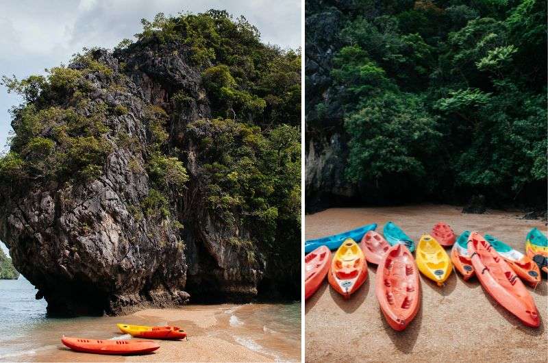 Kayak at the beach in Koh Lanta, itinerary, Thailand