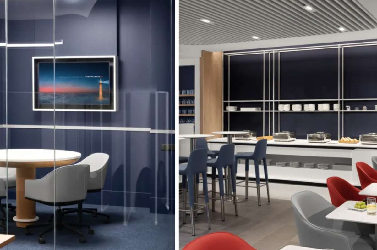 Photo of newly renovated Air France business class lounge at CDG airport in Paris, France