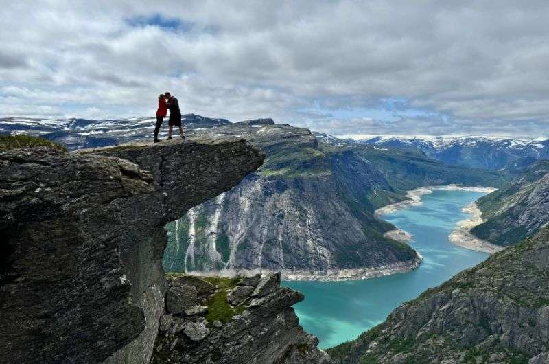 Travelers on the Trolltunga hike in Norway, photo by Next Level of Travel