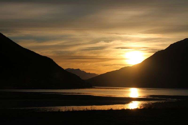 Midnight sun in Norway