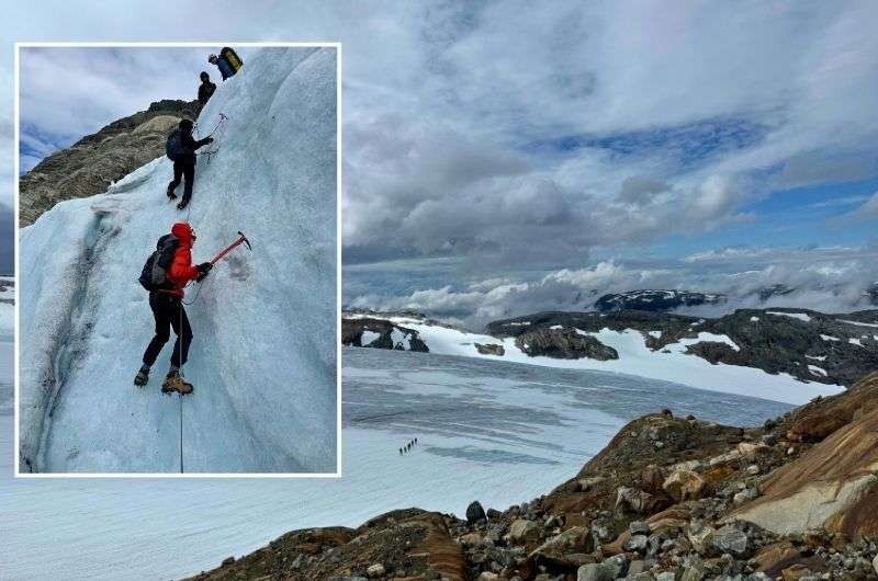 The Folgefonna glacier ice hike in Norway, photo by Next Level of Travel