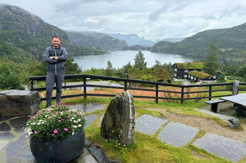 Tourist at Lysefjord in Norway, photo by Next Level of Travel