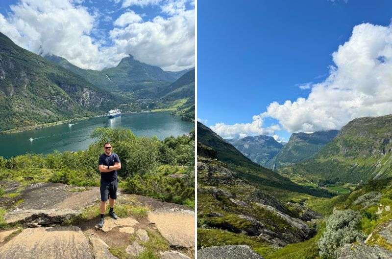 Traveler at the Geirangerfjord in Norway, photos by Next Level of Travel