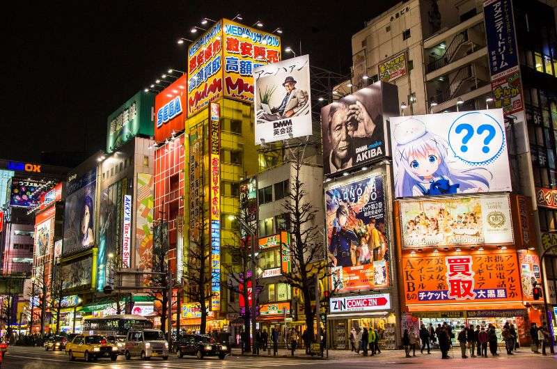 Akihabara in the night, Japan