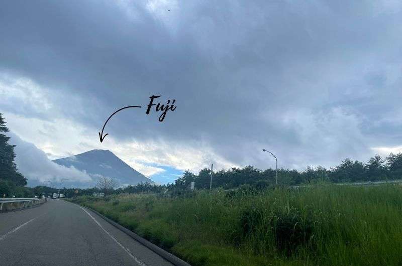 driving along the road with a view of Mount Fuji, Japan, photo by Next level of Travel