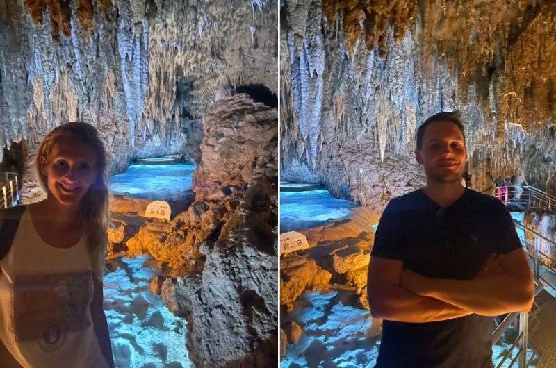 travellers in the Gyokusendo Cave, Japan, photo by Next level of Travel