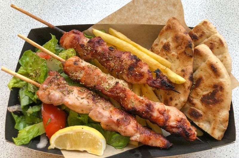 Greece's typical couisine Souvlaki