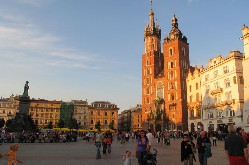 Kraków main square, Kościół Mariacki, Poland