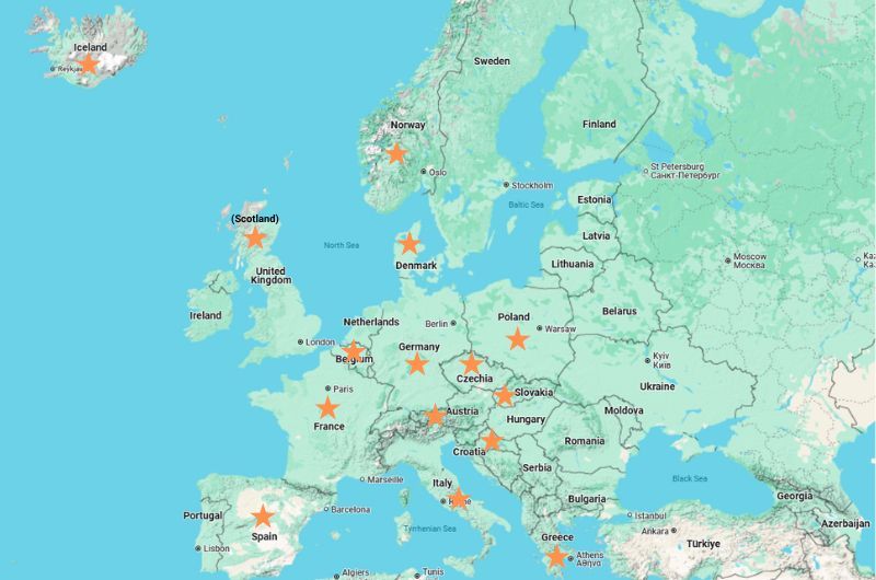 Map of Europe, map made by Next level of travel